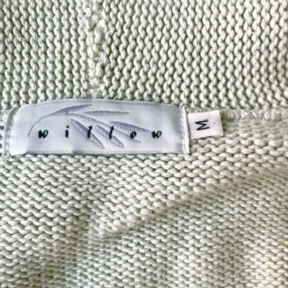 Willow Sage Green One Button 3/4 Sleeve Sweater Size Medium - Picture 4 of 4